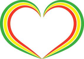 Heart shape Juneteenth frame design vector