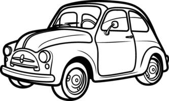 Retro car icon. Outline illustration of retro car icon for web vector