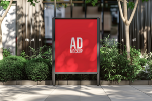 street poster billboard mockup on city background psd