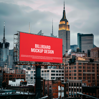 Outdoor billboard mockup design psd