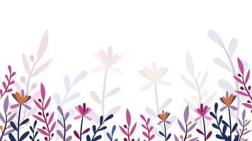 Abstract flower background design floral border frame vector