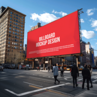 Outdoor billboard mockup design psd