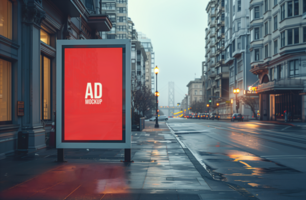 street poster billboard mockup on city background psd