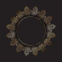 decorative gold frame background design vector