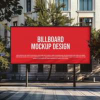 Outdoor billboard mockup design psd