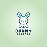 Bunny Logo template With Gradin Background vector