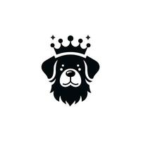 perro corona logo símbolo ilustración diseño vector