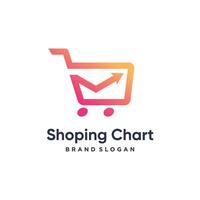 Shop chart design element idea with modern style concept vector