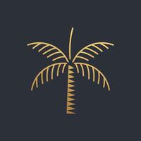 Palm tree design element idea with modern style concept vector