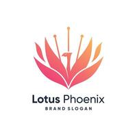 Phoenix design element idea with modern style concept vector