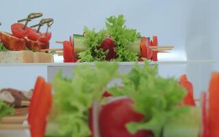 Set of appetizers on white background closeup stock image photo