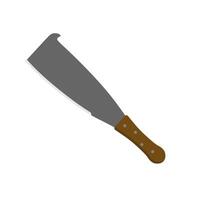 Cane machete with wooden handle flat design illustration isolated on white background. vector