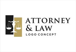 attorney and law business logo design. vector