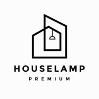 house lamp interior logo template vector