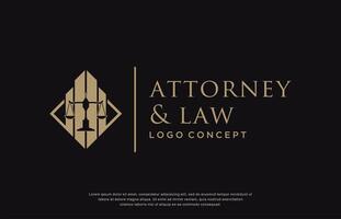 attorney and law business logo design vector