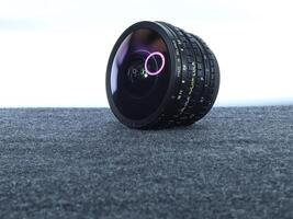 360 Degree Fisheye Camera Lens Capturing Panoramic Views photo