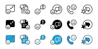 Complaint icons for customer service and communication support vector