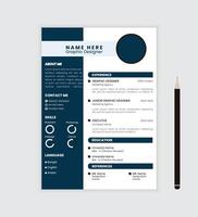 Resume template design vector