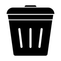 basura lata icono , compartimiento firmar, Eliminar símbolo aislar en blanco antecedentes para gráfico diseño, logo, web sitio, social medios de comunicación, móvil aplicación, ui ilustración vector