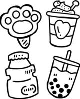 food element outline design for templates. vector