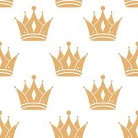 Seamless pattern of royal crowns. Silhouettes of crowns on a white background. Print, textile, wallpaper vector