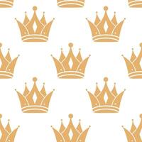 Seamless pattern of royal crowns. Silhouettes of crowns on a white background. Print, textile, wallpaper vector