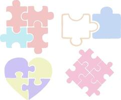 Jigsaw element design for templates. vector