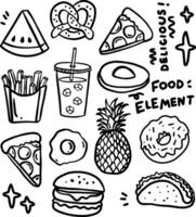 food element outline design for templates. vector