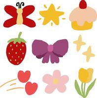 cute doodles design for templates. vector