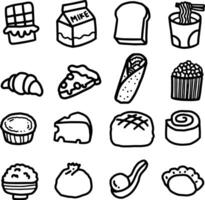 food element outline design for templates. vector