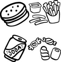 food element outline design for templates. vector