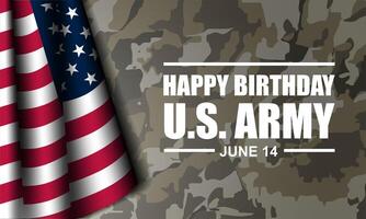 U.S. Army Birthday June 14 Background Illustration vector