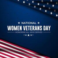 Happy Women Veterans Day United States of America background illustration vector