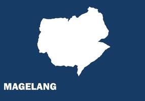 Magelang regency map illustration. Map of cities in Indonesia vector