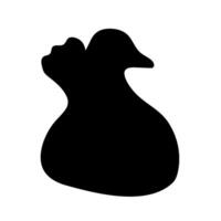 Duck Swimming single and a group silhouette vector