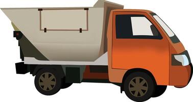 small van for waste disposal vector