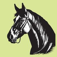 horse head silhouette design vector