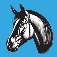 horse head silhouette design vector