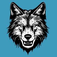 Wolf logo Illustration design vector