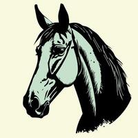 horse head silhouette design vector