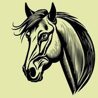 horse head silhouette design vector