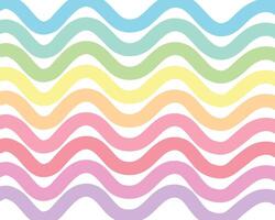 Colorful pastel abstract background, wave pattern vector