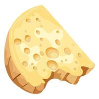 un pedazo de queso. ilustración en un blanco antecedentes. vector