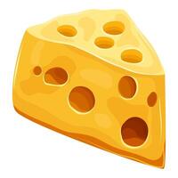 un pedazo de queso. ilustración en un blanco antecedentes. vector