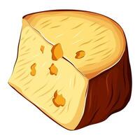 un pedazo de queso. ilustración en un blanco antecedentes. vector