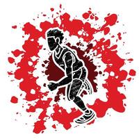 Running Action Movement Marathon Runner vector