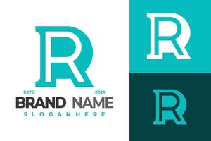 Letter Dr or Rd Monogram logo design symbol icon illustration vector