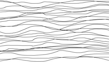 Hand drawn wavy background horizontal surface seamless wallpaper line art. vector