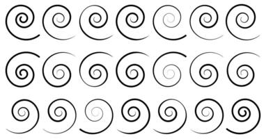 mano dibujado garabatear espiral ilustración Escribiendo vórtice signo. vector