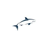 Shark Logo isolated on white background. Design shark for logo, Simple and clean flat design of the shark logo template. Suitable for your design need, logo, illustration, animation. vector